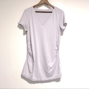 Lilac short sleeve v-neck maternity tee | GAP sz M